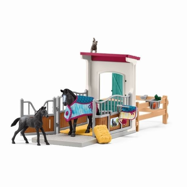 Schleich, Horse Club, ферма для лошадей с кобылой и жеребенками, Set, 42611 7416543 фото