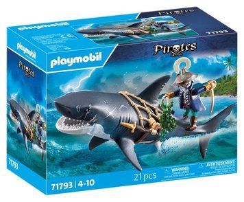 Playmobil, Pirates, гигантская акула с пиратом, 71793 7926230 фото
